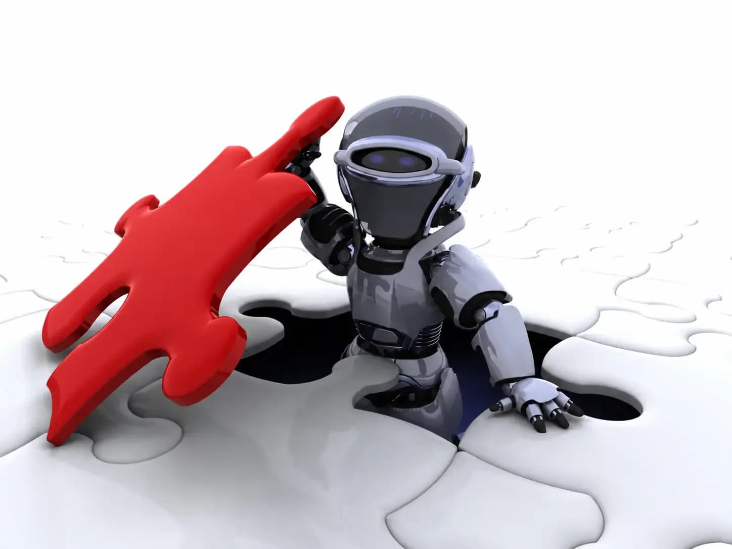 3D illustration representing controlled AI integration across business systems and workflows