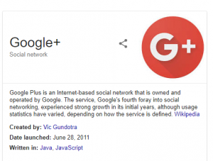 Google Plus is an Internet-based social network that is owned and operated by Google. The service, Google's fourth foray into social networking, experienced strong growth in its initial years, although usage statistics have varied, depending on how the service is defined.