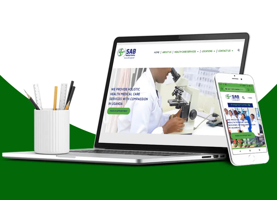 Hospital Website Design for SAB Hospital/Clinic Entebbe Uganda